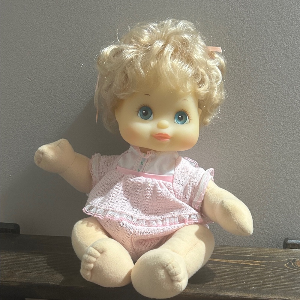 Mattel Baby Doll with Blonde Hair and Pink Outfit